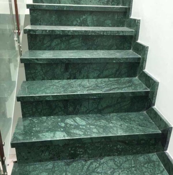 Green Marble Application in Stairs