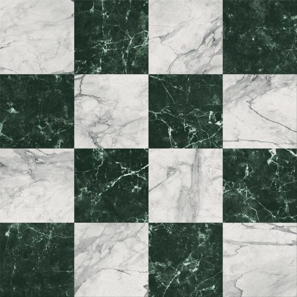 Green and White Marble Flooring